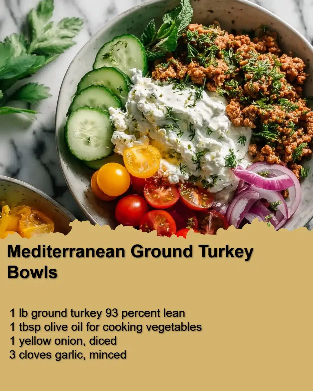 Mediterranean Ground Turkey Bowls