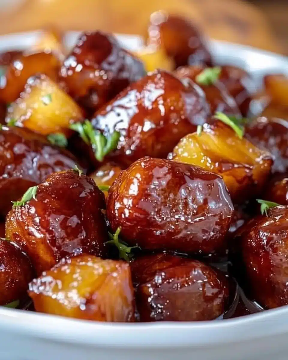 Pineapple Brown Sugar Mississippi Little Smokies Bites