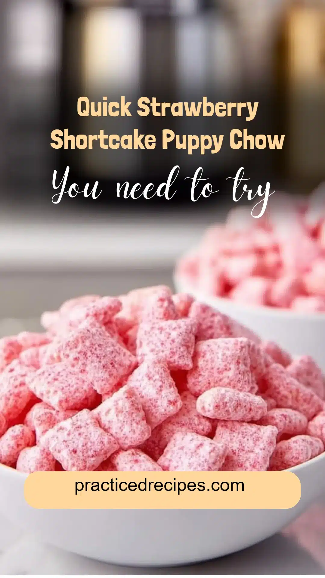 Quick Strawberry Shortcake Puppy Chow