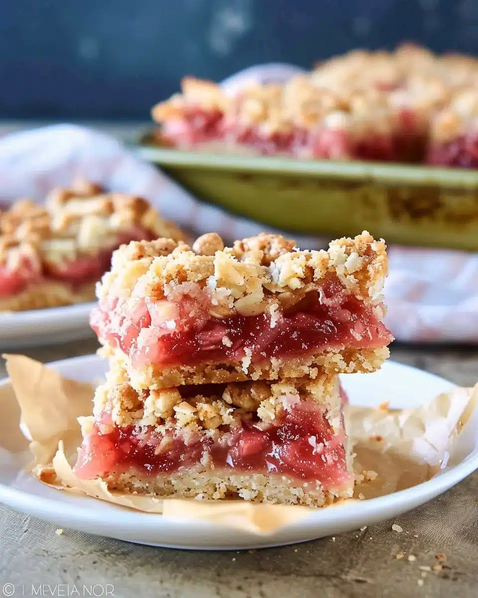 Rhubarb Crumble Bars