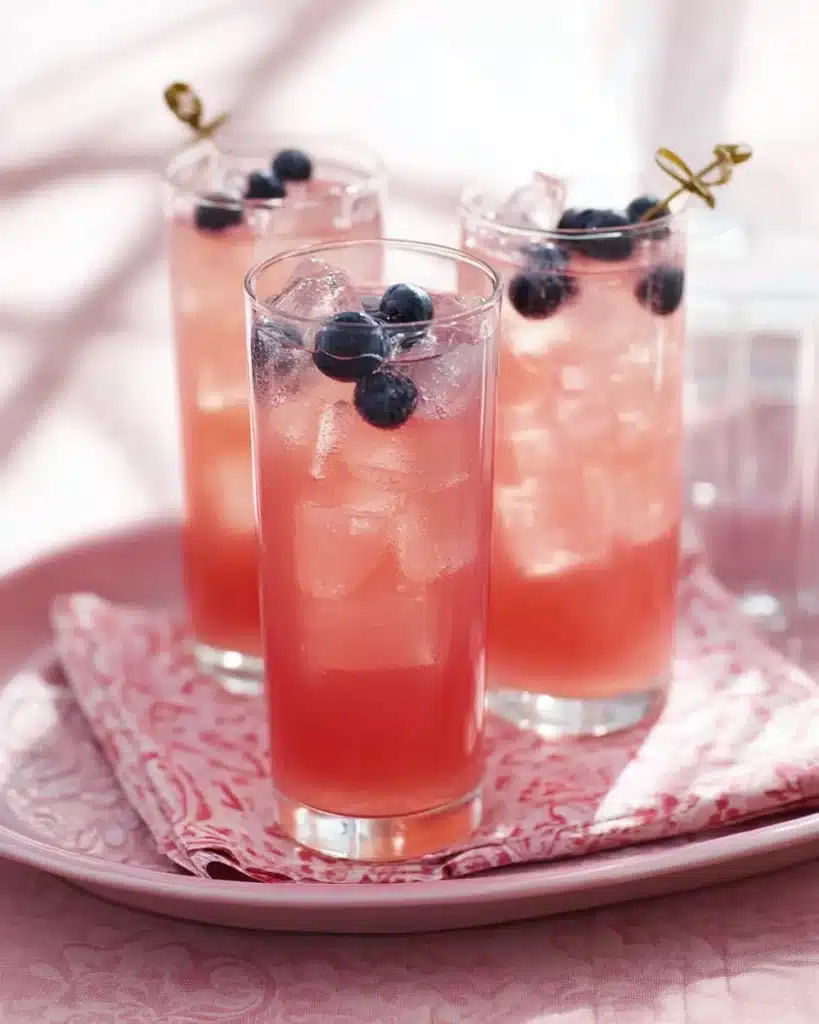 A refreshing glass of homemade rhubarb lemonade adorned with fresh mint leaves.