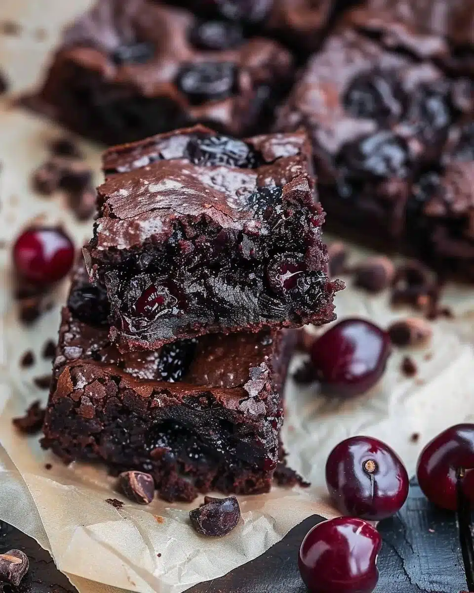 Roasted Cherry Brownies