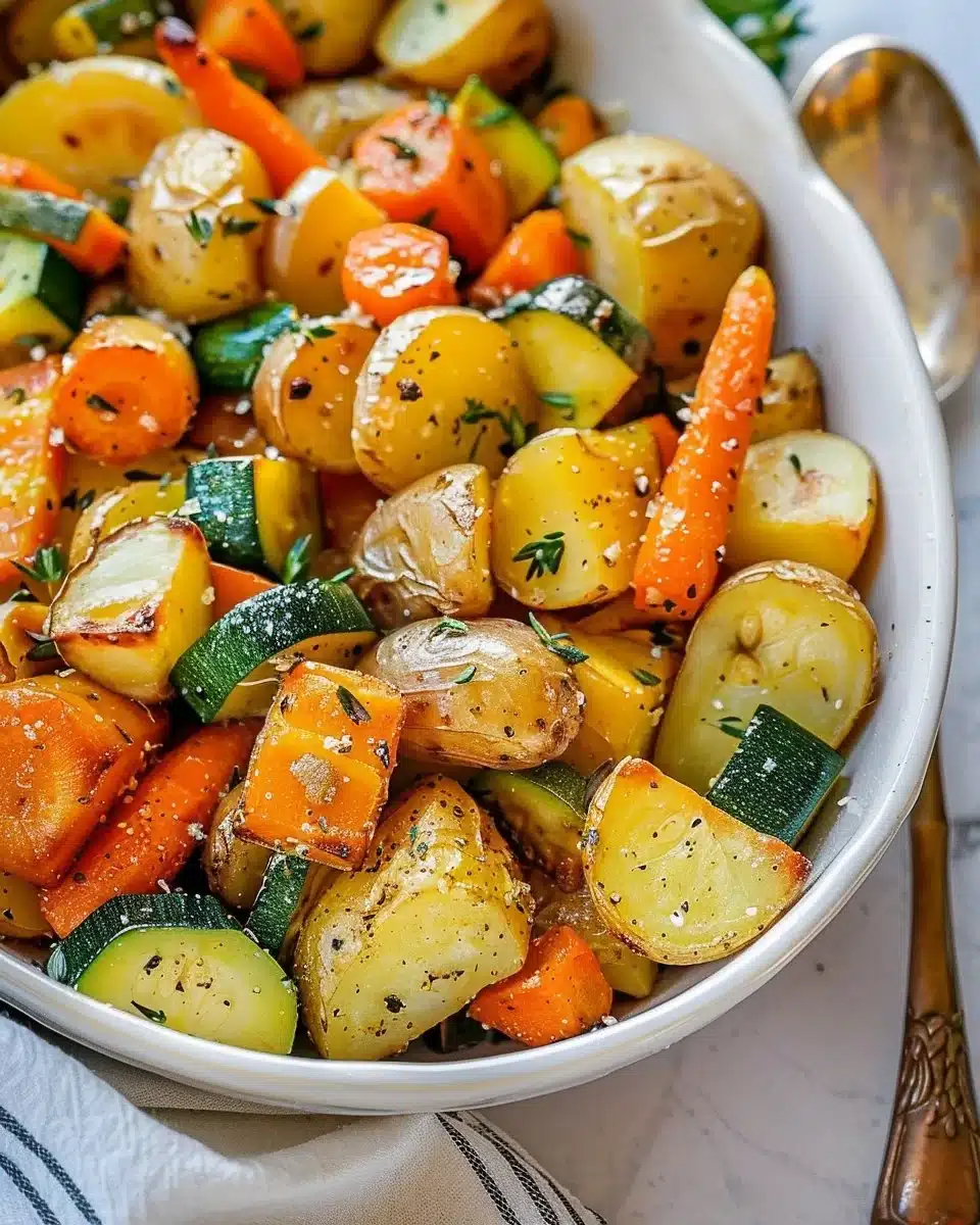 Roasted Potatoes, Carrots, and Zucchini