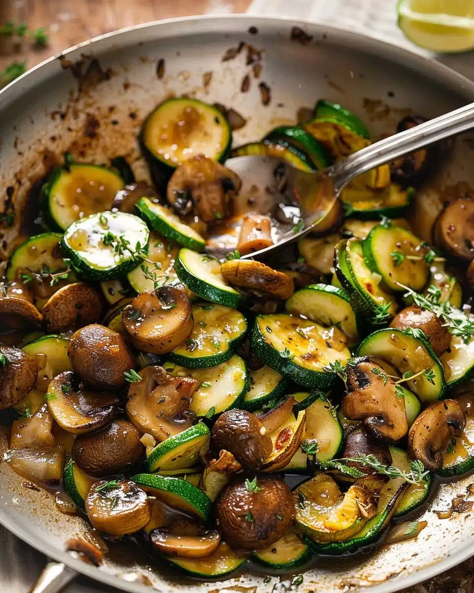Skillet Zucchini and Mushrooms