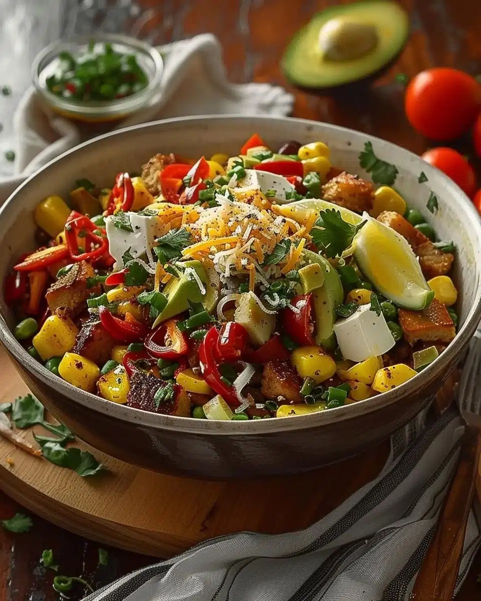 Delicious Southwest Spice Green Chile Bowl with fresh ingredients and spices