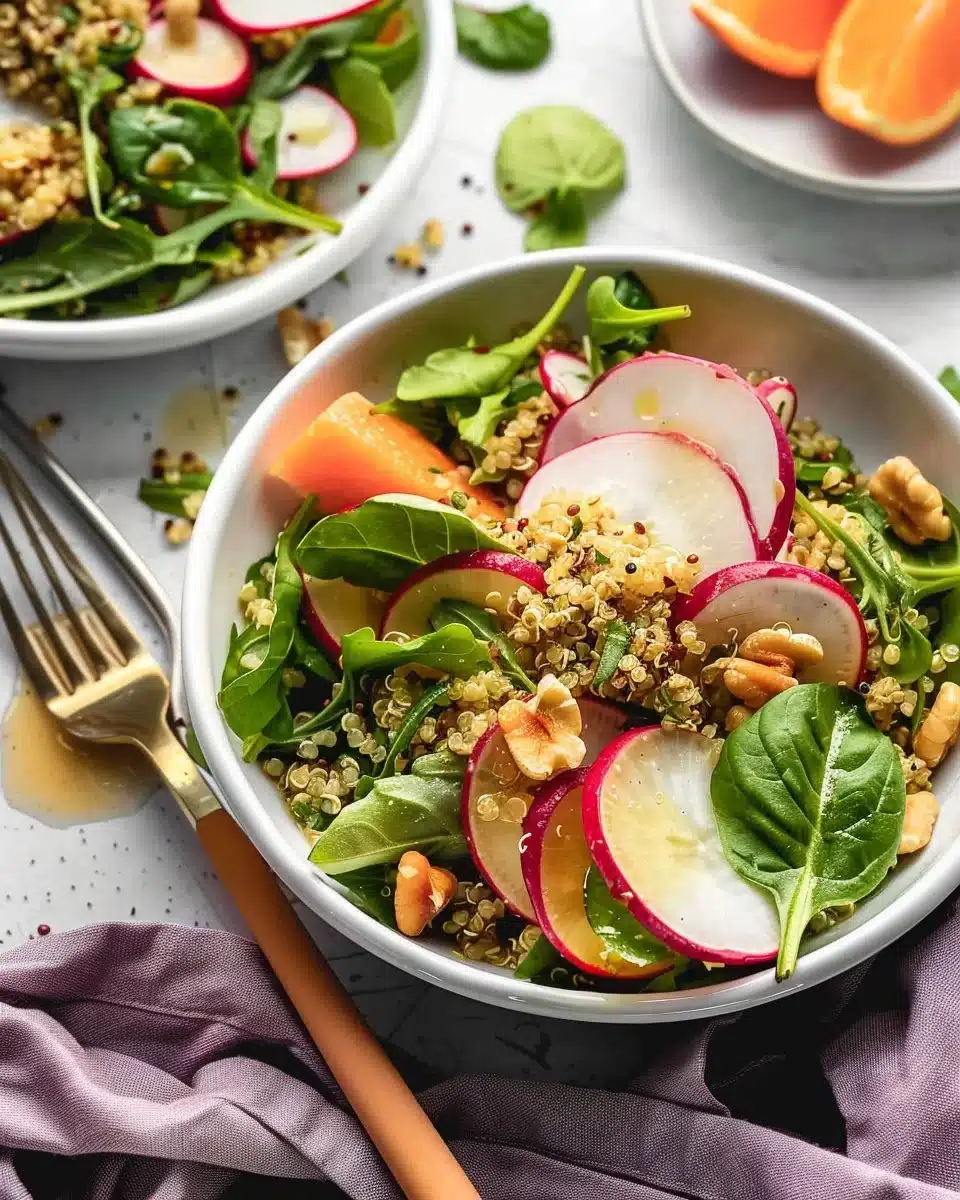 Spicy Radish Summer Quinoa Salad