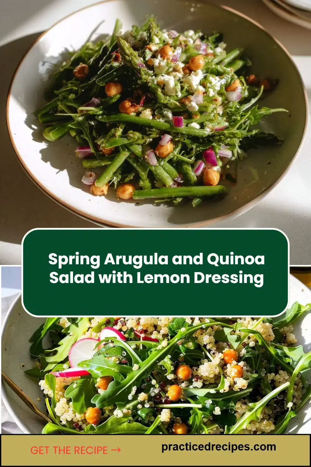 Spring Arugula and Quinoa Salad with Lemon Dressing