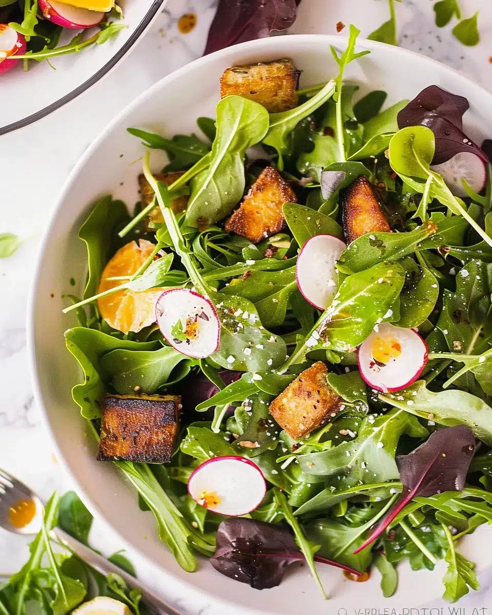 Spring Mix Salad with Honey Lemon Vinaigrette
