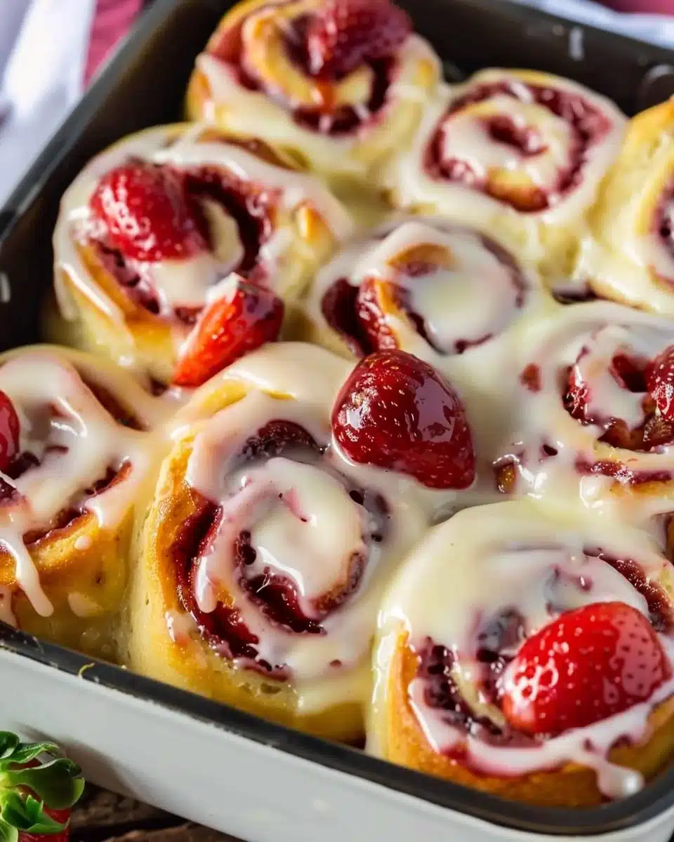 Strawberry Cheesecake Cinnabon Rolls Recipe