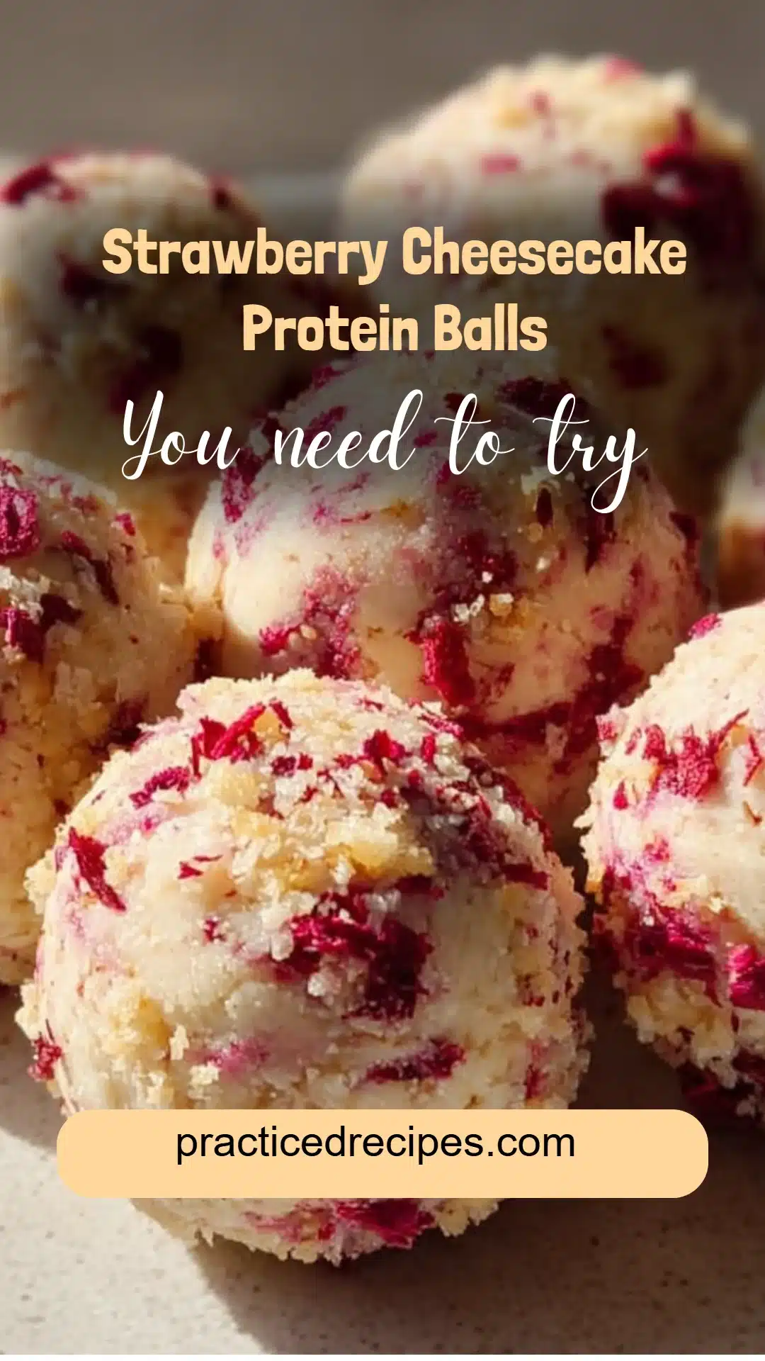 Strawberry Cheesecake Protein Balls
