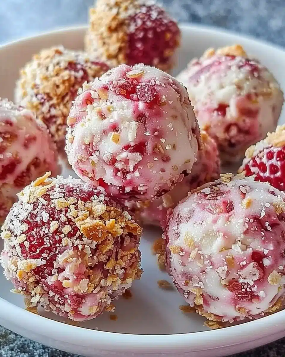 Strawberry Cheesecake Protein Balls