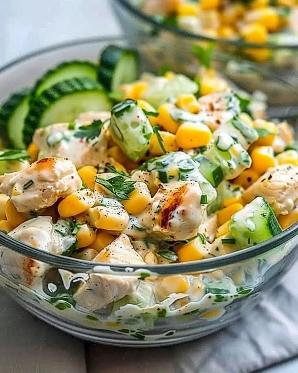 Street Corn Creamy Cucumber Chicken Salad: An Amazing Ultimate Recipe