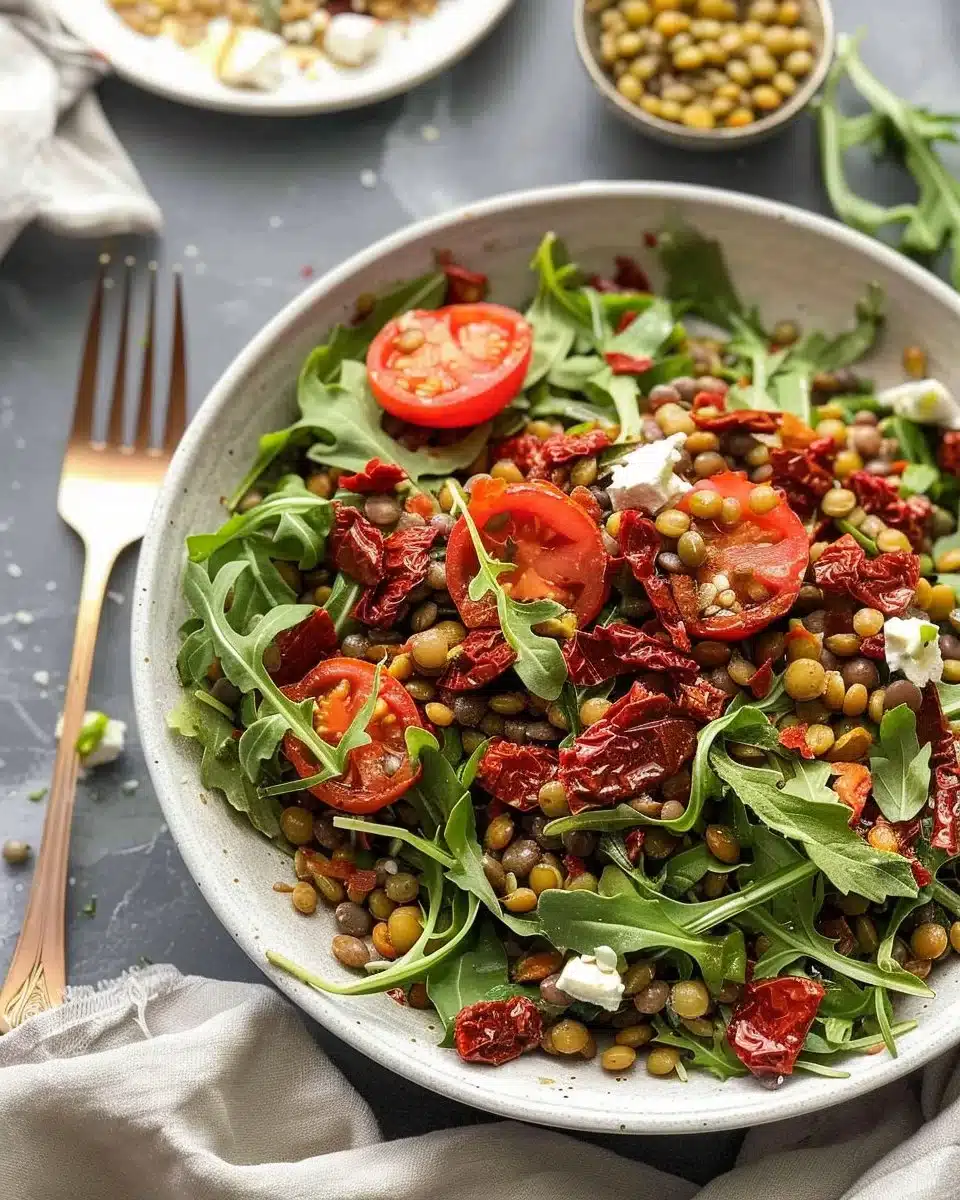Sun-Dried Tomato & Arugula Lentil Salad