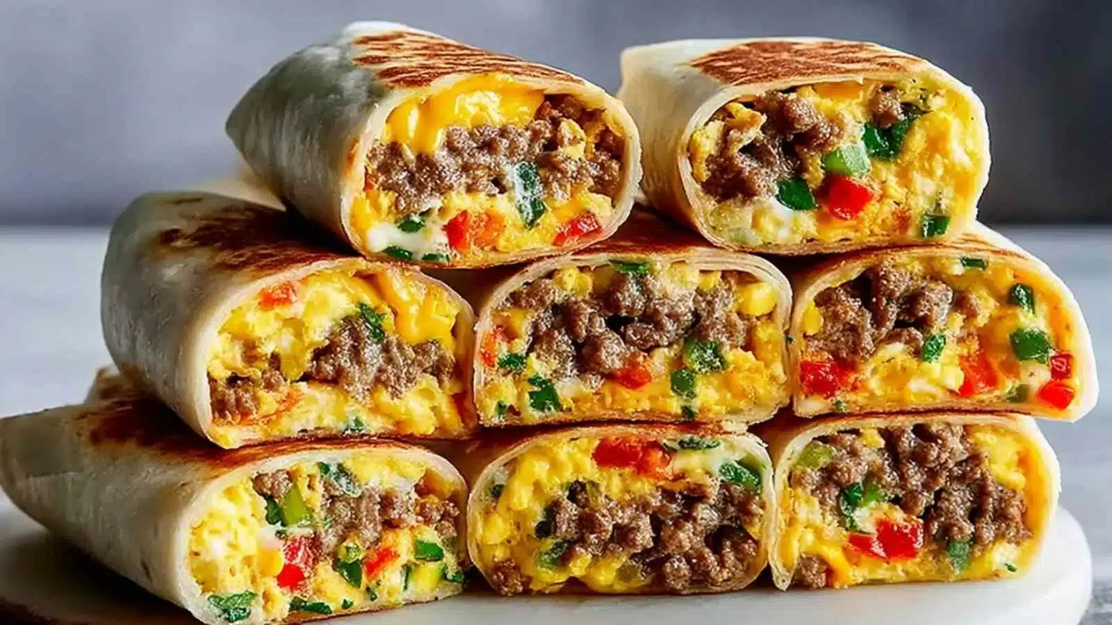 Vegetable and Meat Burritos