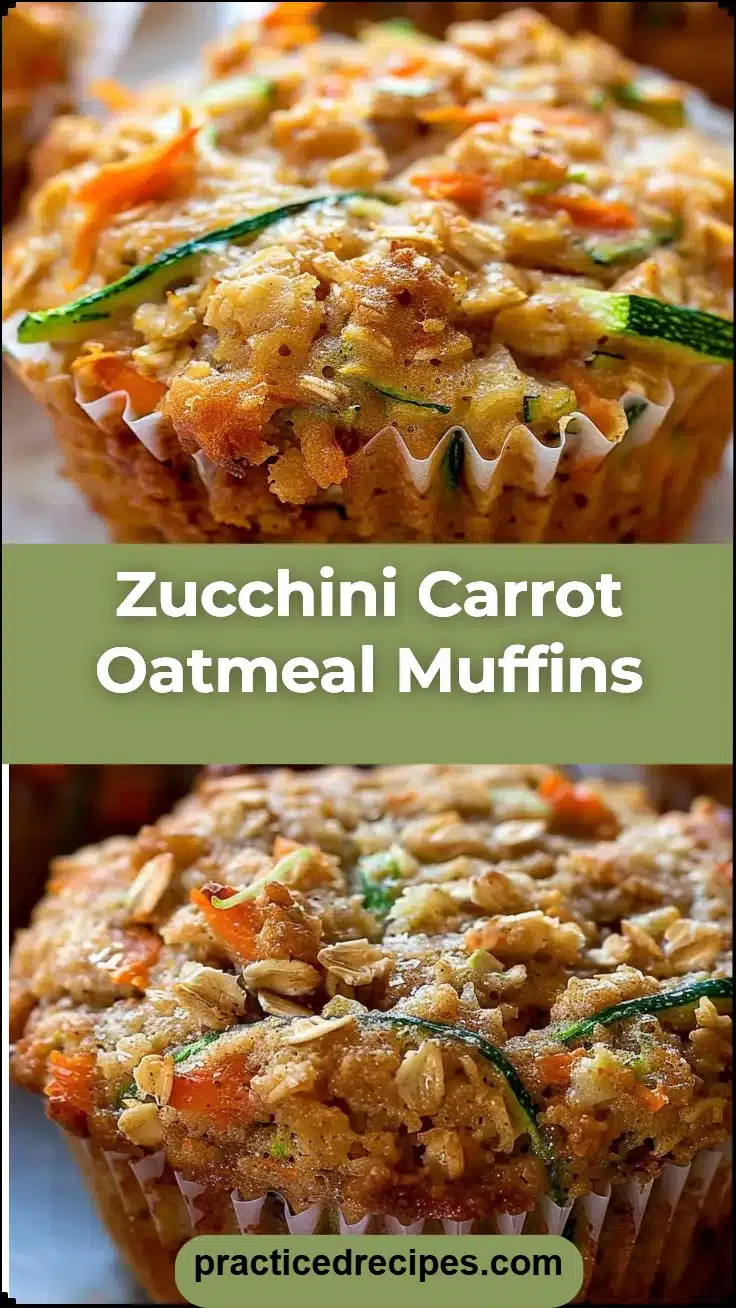 Zucchini Carrot Oatmeal Muffins