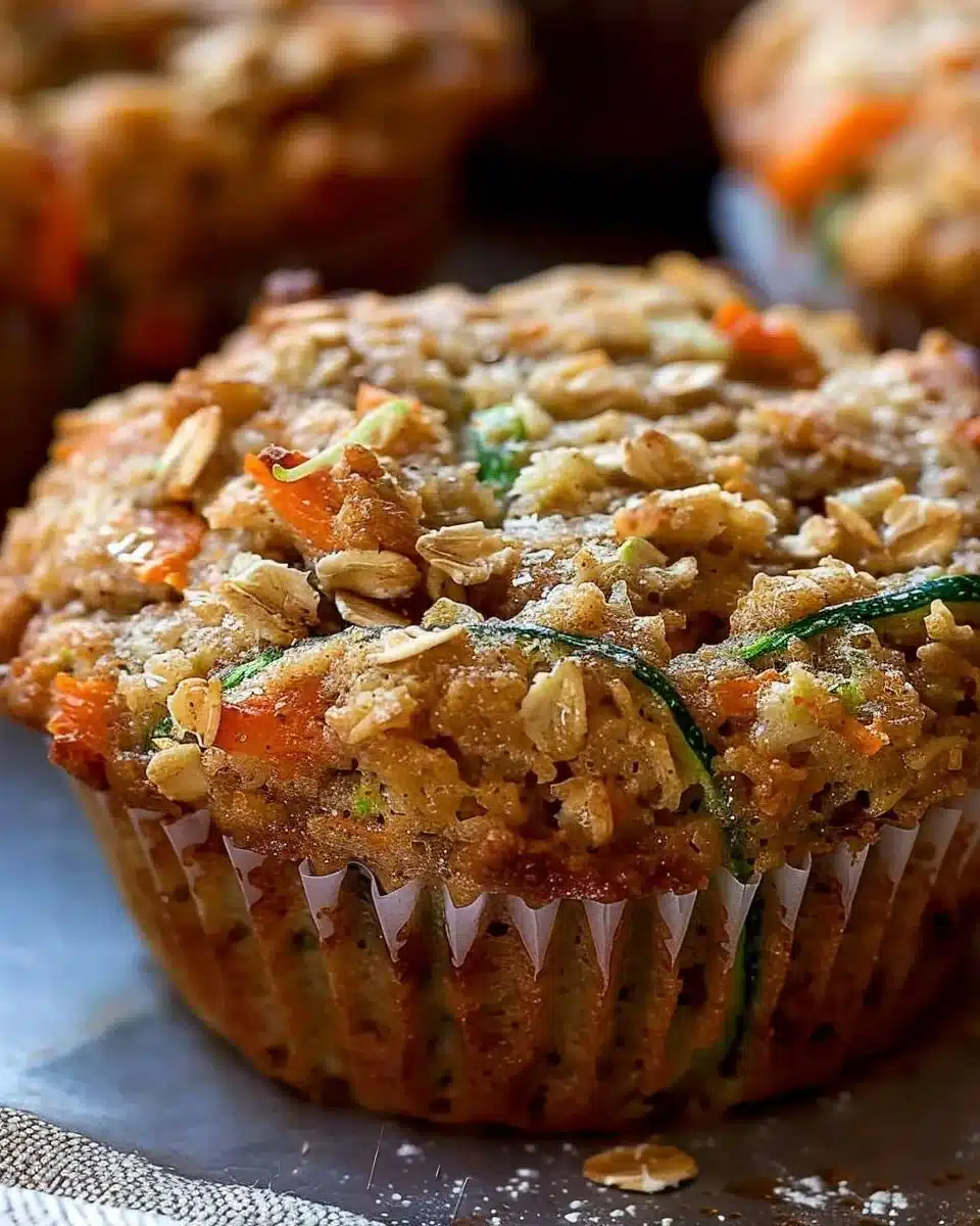 Zucchini Carrot Oatmeal Muffins