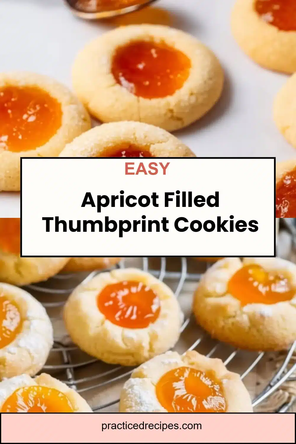 Apricot Filled Thumbprint Cookies