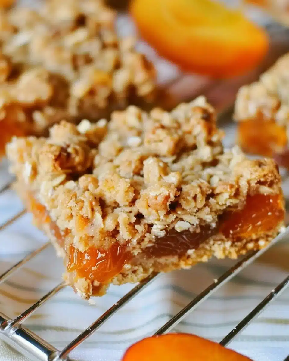Apricot Oatmeal Crumble Bars