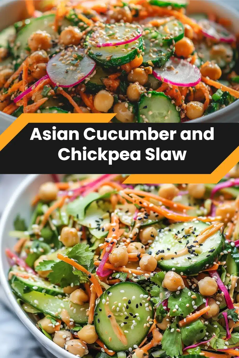 Asian Cucumber and Chickpea Slaw