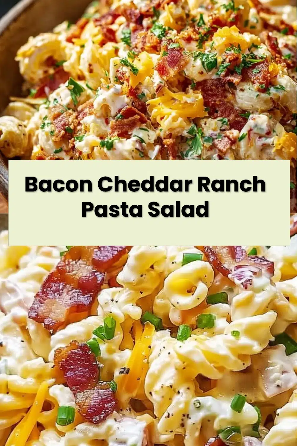 Bacon Cheddar Ranch Pasta Salad