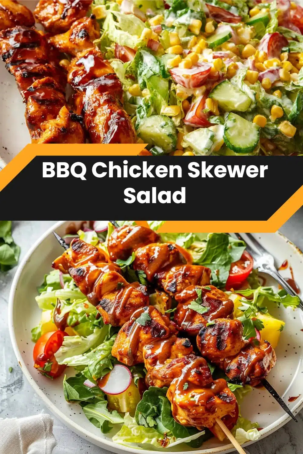 BBQ Chicken Skewer Salad