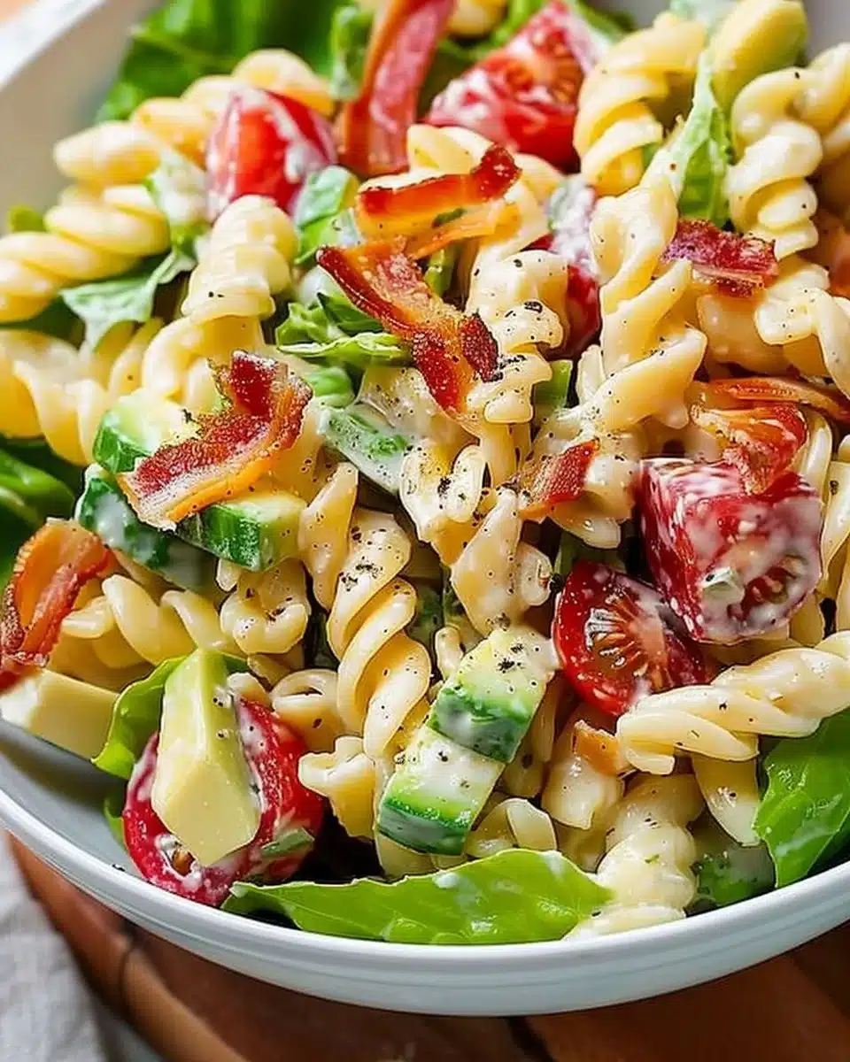 Best Gluten Free Dairy Free BLT Pasta Salad