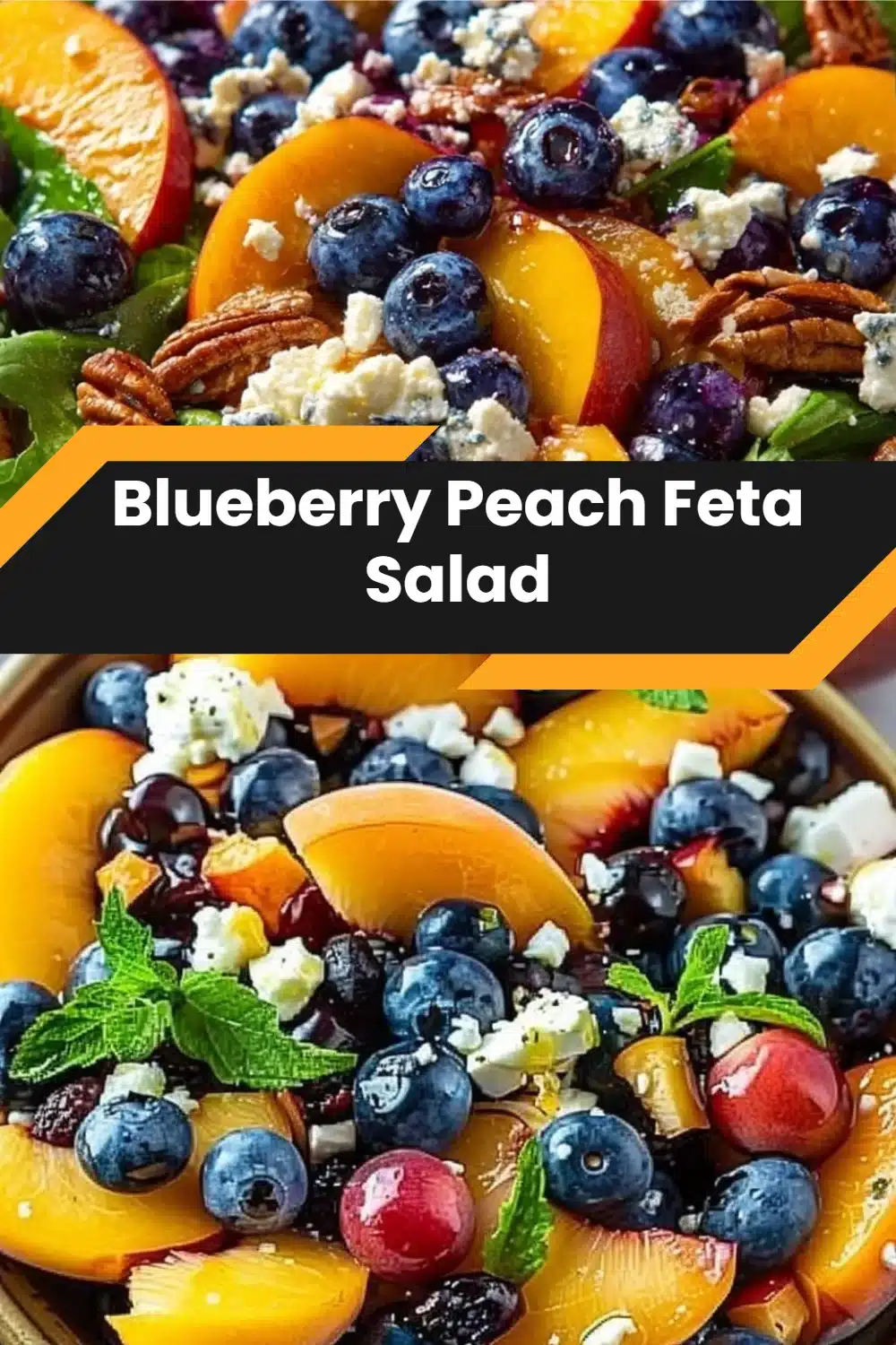 Blueberry Peach Feta Salad