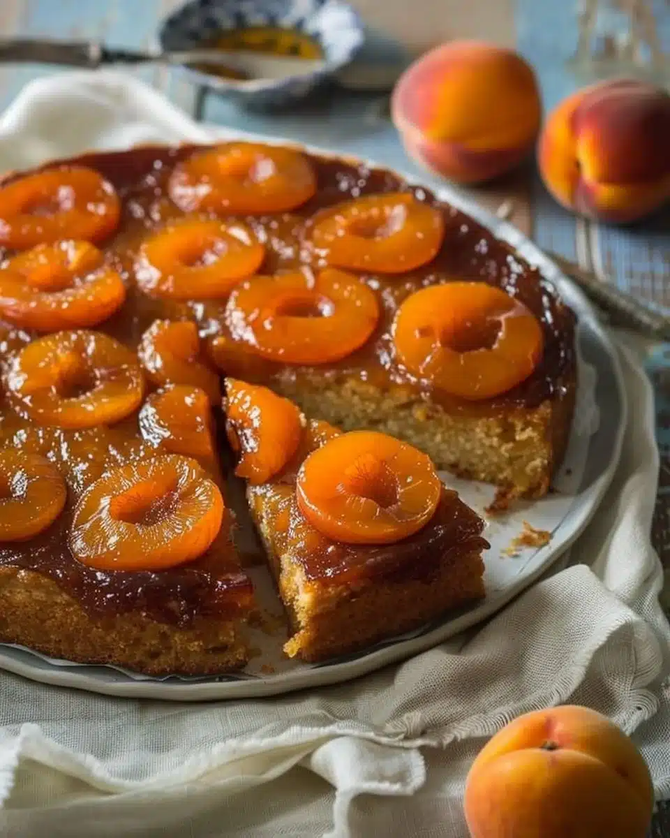 Caramelized Apricot Upside Down Cake