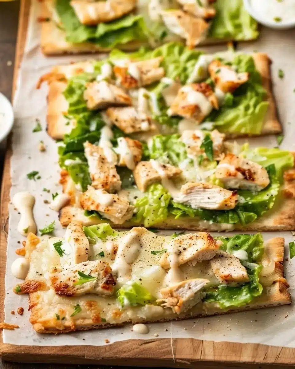 Chicken Caesar Flatbread