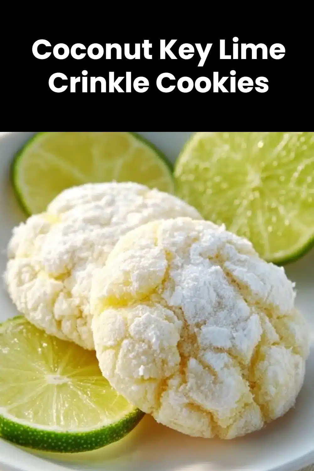 Coconut Key Lime Crinkle Cookies