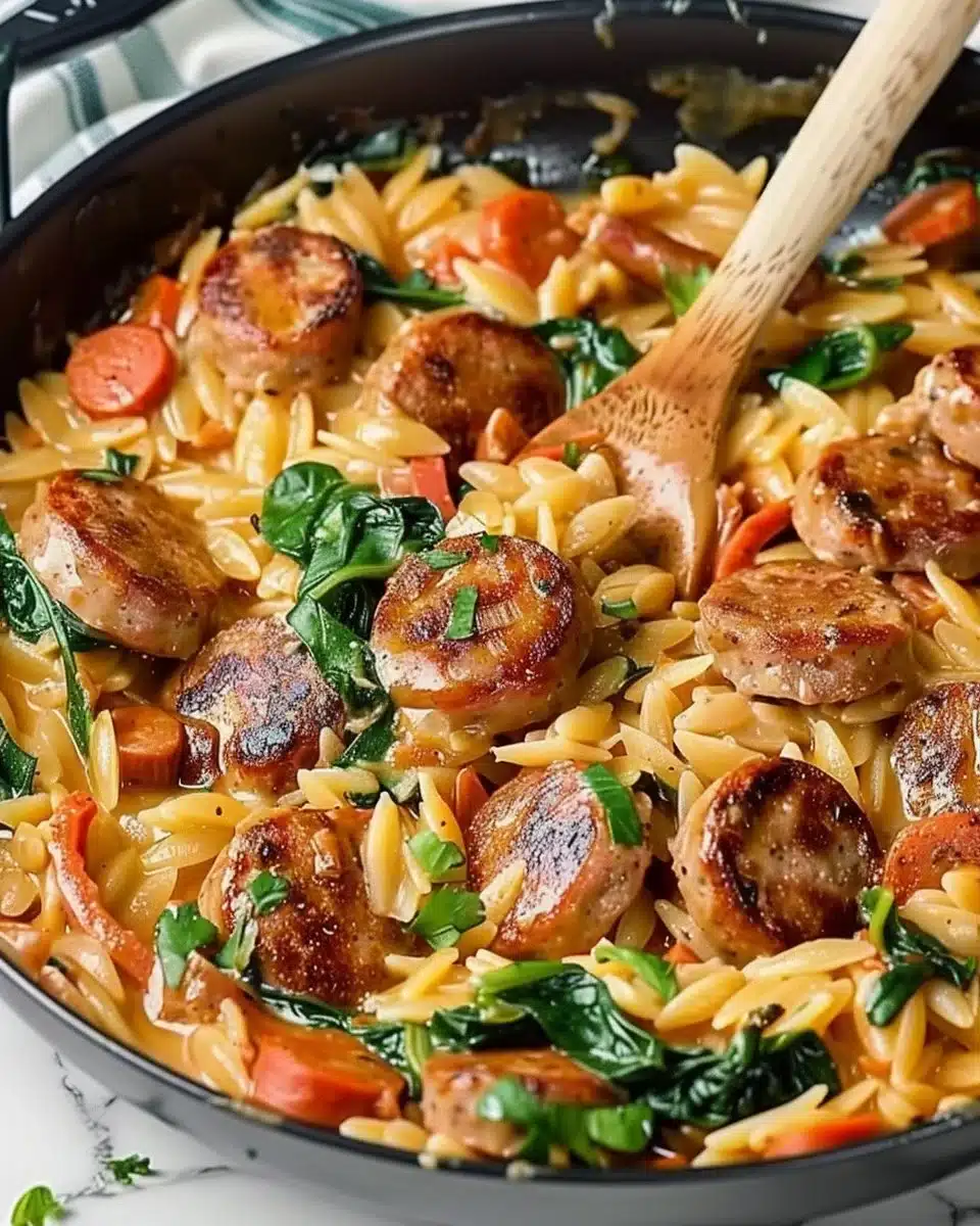 Creamy Chicken Sausage Orzo: A One-Pan Meal