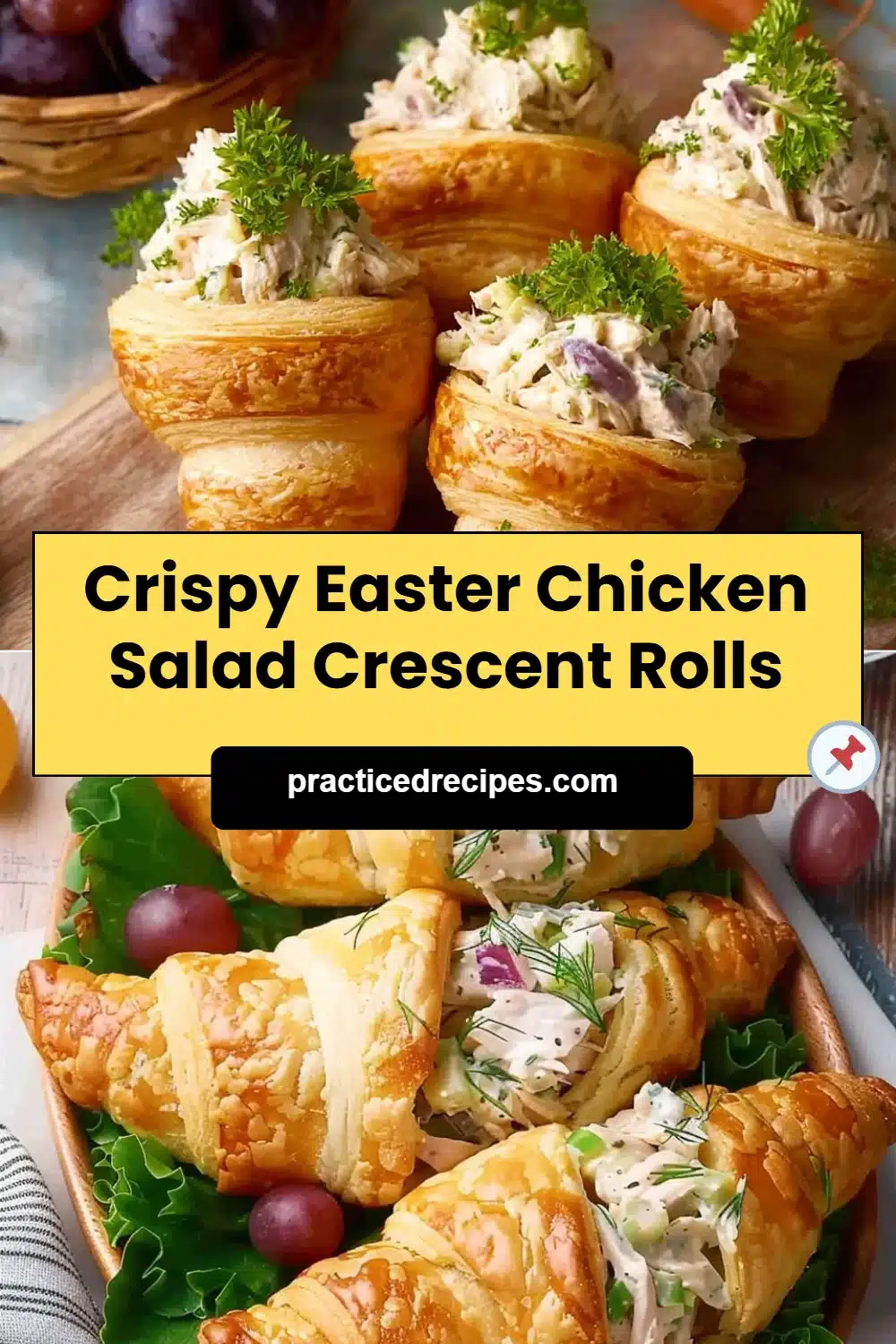 Crispy Easter Chicken Salad Crescent Rolls