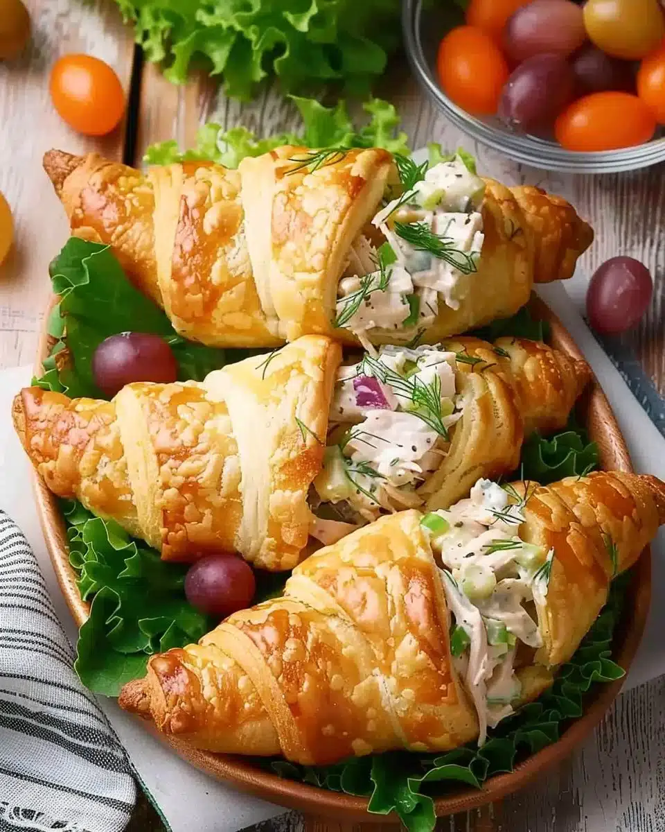 Crispy Easter Chicken Salad Crescent Rolls