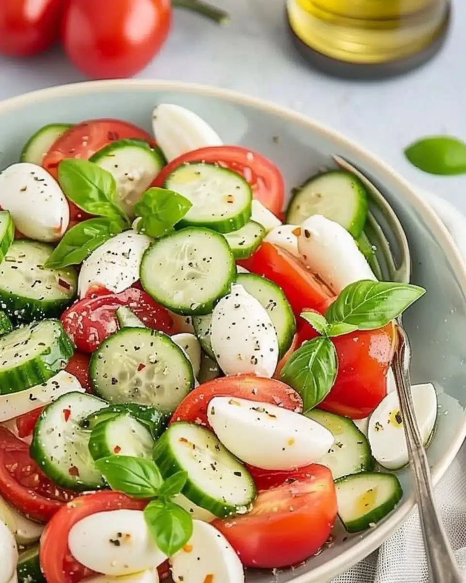 Cucumber Caprese Salad