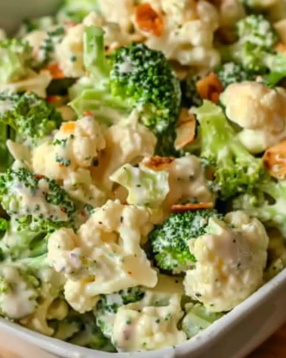 Deliciously Sweet Broccoli Cauliflower Salad