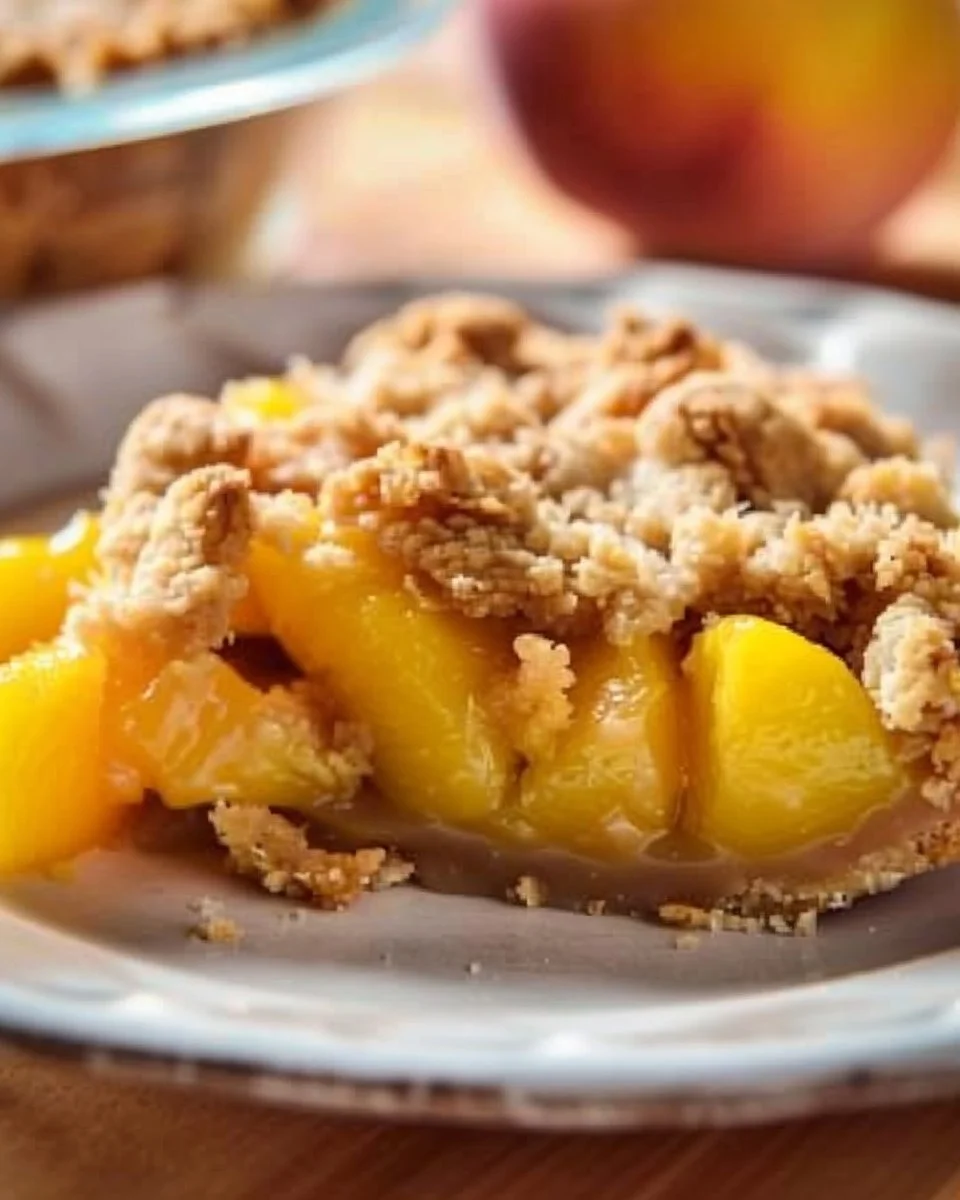 Easy Peach Crumble Pie