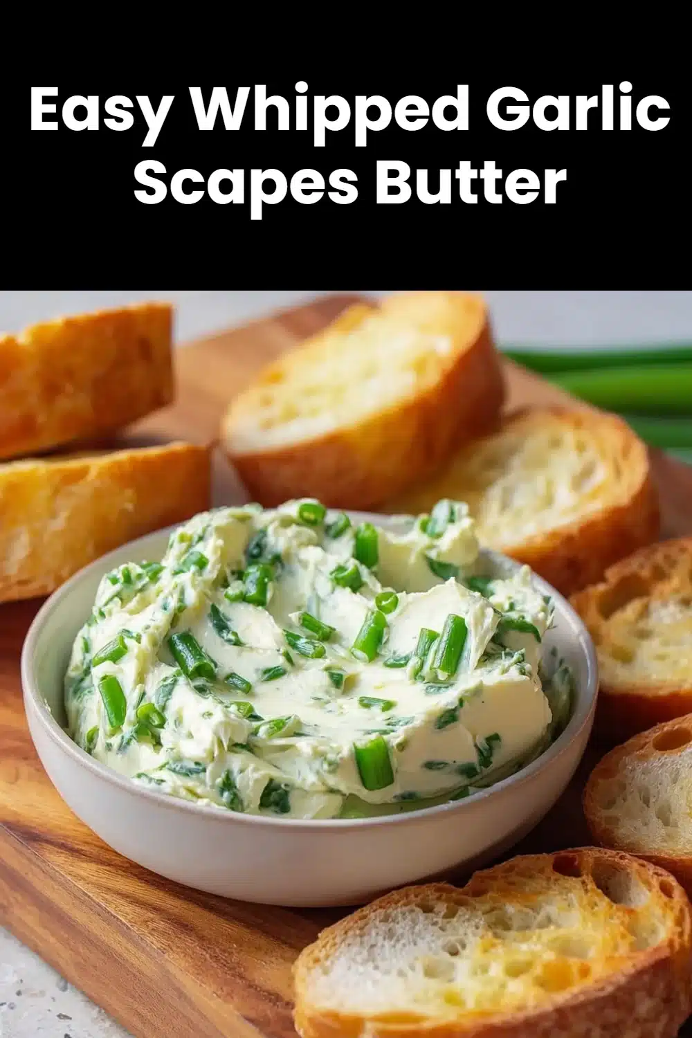 Easy Whipped Garlic Scapes Butter