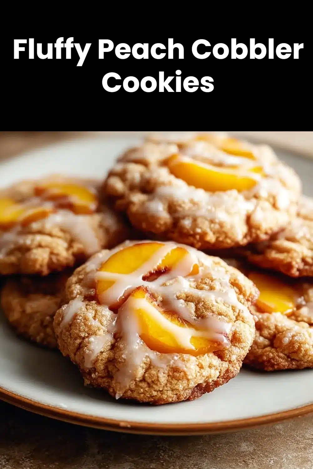 Fluffy Peach Cobbler Cookies