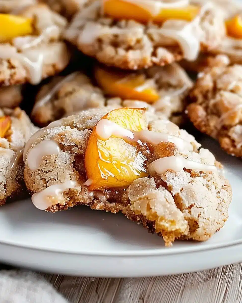 Fluffy Peach Cobbler Cookies