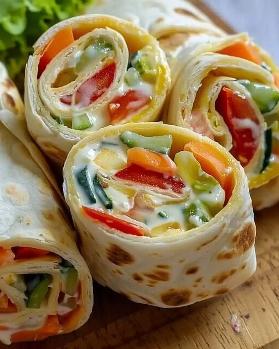 Fresh Vegetable Tortilla Roll Ups