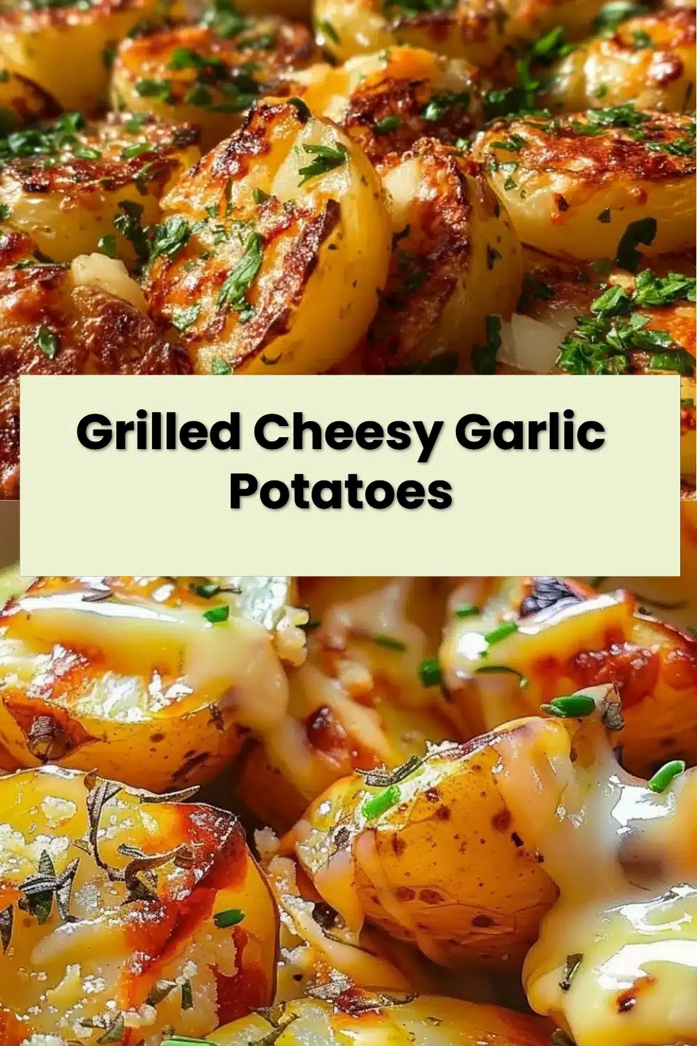 Grilled Cheesy Garlic Potatoes