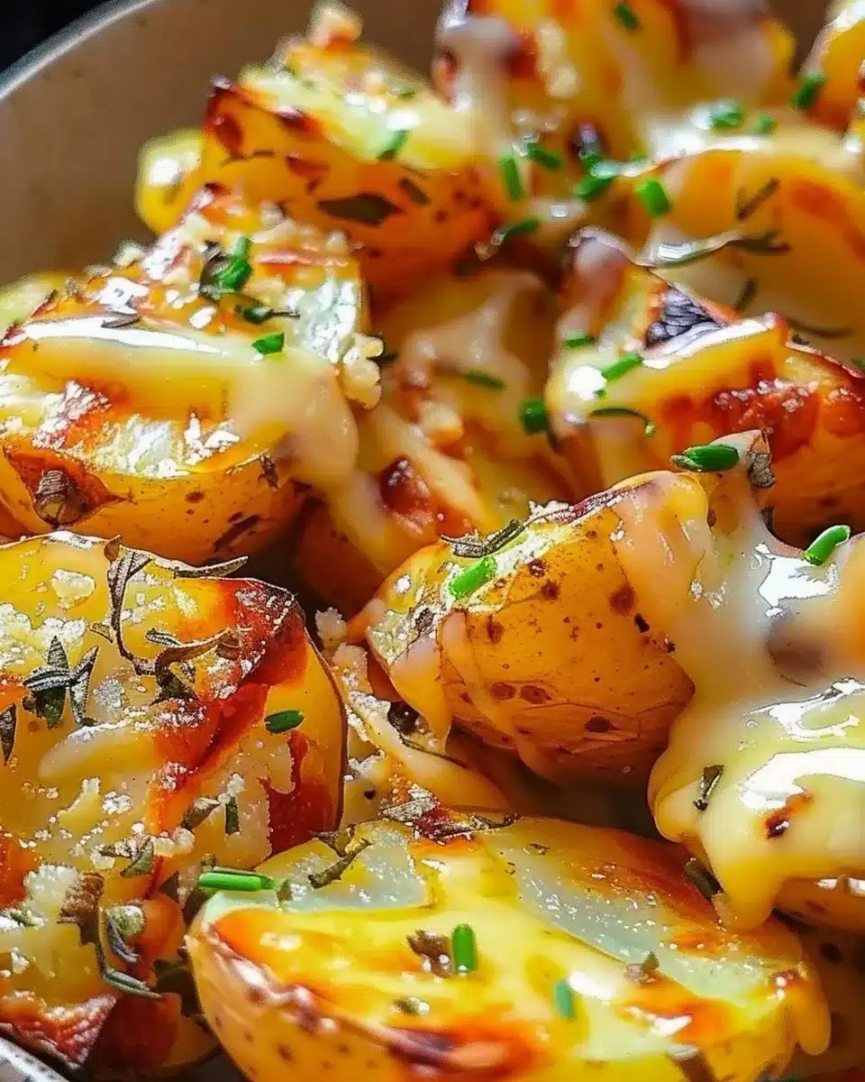 Grilled Cheesy Garlic Potatoes