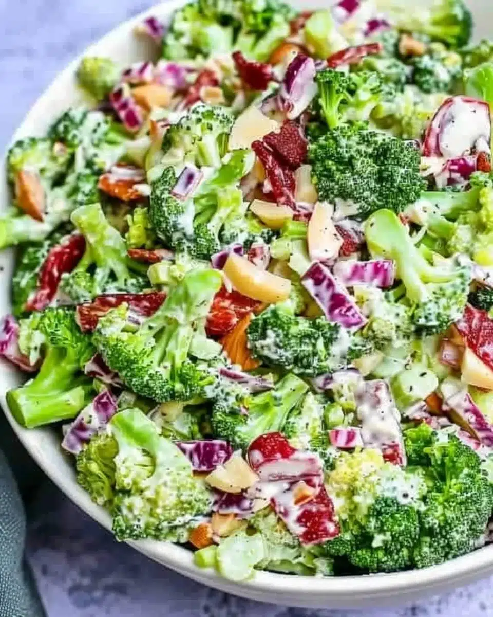 Here's a simple summer salad to enjoy all season long! It's the perfect cookout side dish for your … | Best broccoli salad recipe, Cookout food, Cookout side dishes