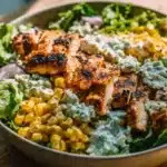 High Protein Chicken Street Corn Salad with vibrant ingredients for a nutritious meal