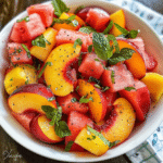 Easy Summer Peach Watermelon Salad for Refreshing Thirst