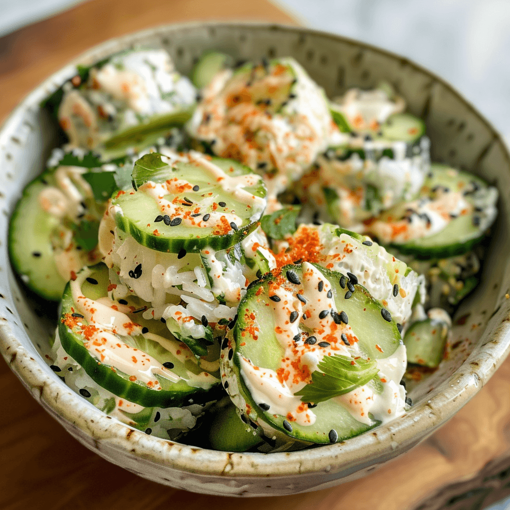 Easy California Roll Cucumber Salad Recipe