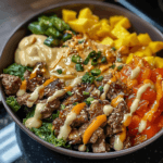 SMASH BURGER BOWL Recipe with Caramelized Onions and Zesty Sauce