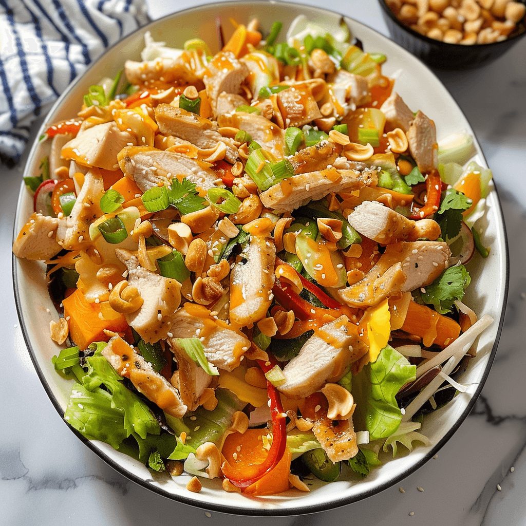 Chinese Chicken Salad with Napa Cabbage and Mandarin Oranges