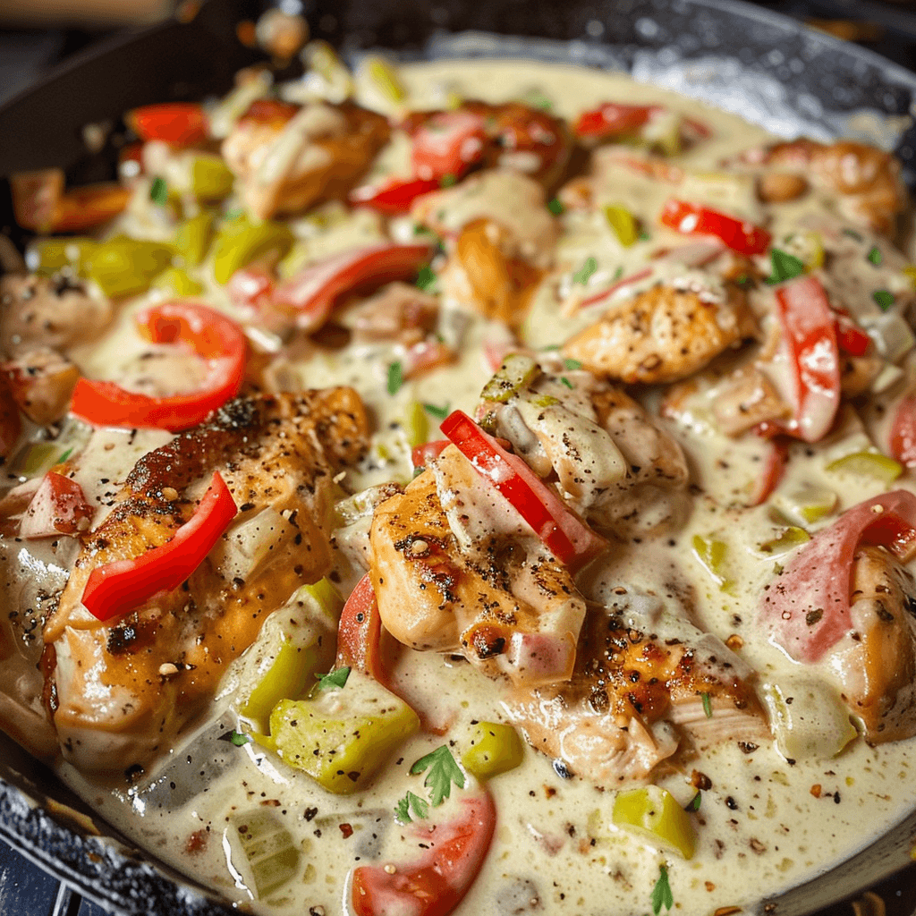Creamy Pepper Chicken Skillet Recipe