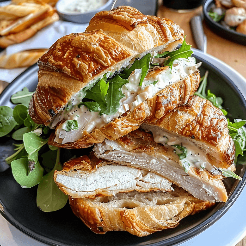 Chicken Caesar Croissant Sandwich Recipe